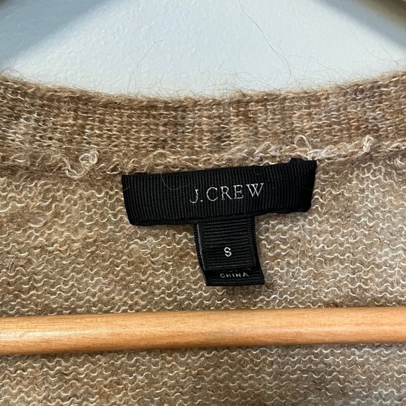J. Crew Kid Mohair Blend Tan Cardigan - Picture 2 of 5